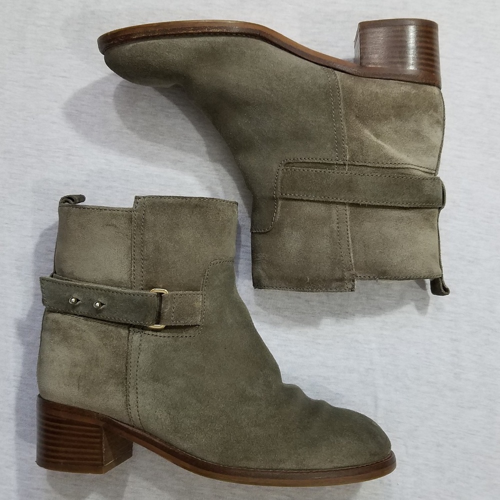 J. Crew Parker Suede Shearling lined boots taupe 7